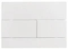Панель змиву Koer KT-0603-03 240x160x10mm пластикова, кнопка лінійна (колір білий) (KR5318)