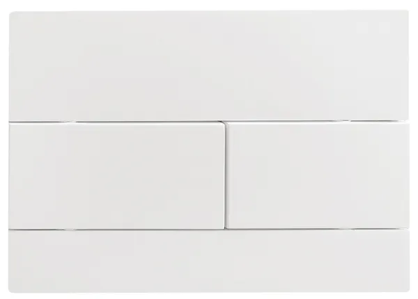 Панель змиву Koer KT-0603-03 240x160x10mm пластикова, кнопка лінійна (колір білий) (KR5318)