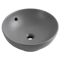 Раковина накладна Mixxus Premium TOPPER-0201 GRAY 410x410x165mm з переливом (MP6649)
