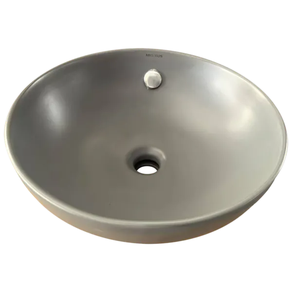 Раковина накладна Mixxus Premium TOPPER-0201 GRAY 410x410x165mm з переливом (MP6649)