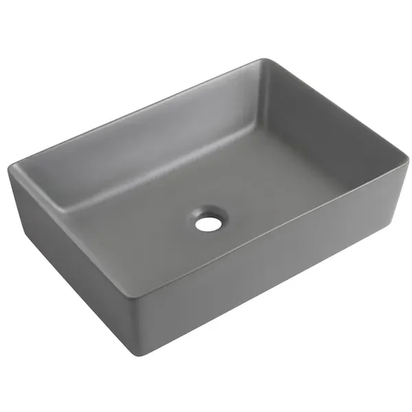 Раковина накладна Mixxus Premium QUADRO-0108 GRAY 550x390x145mm (MP6652)