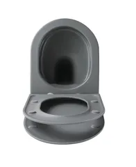 Унітаз підвісний Mixxus Premium TOPPER-0303-R GRAY 495x370x350mm система змиву RIMLESS (MP6657)