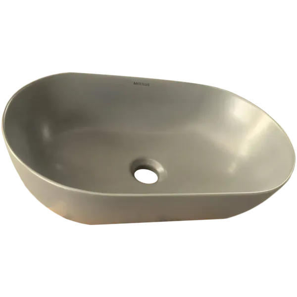 Раковина накладна Mixxus Premium ELLIPSE-0109 GRAY 500x300x140mm (MP6653)