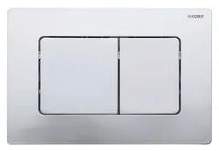 Панель змиву Koer KT-0602-01 240x160x10mm пластикова, кнопка квадратна (колір хром) (KR5178)
