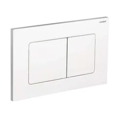 Панель змиву Koer KT-0602-03 240x160x10mm пластикова, кнопка квадратна (колір білий) (KR5180)