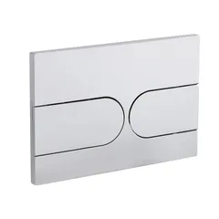 Панель змиву Koer KT-0604-01 240x160x10mm пластикова, кнопка закруглена (колір хром) (KR5323)