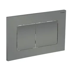 Панель змиву Koer KT-0602-07 240x160x10mm пластикова, кнопка квадратна (колір графіт) (KR5183)