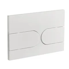 Панель змиву Koer KT-0604-03 240x160x10mm пластикова, кнопка закруглена (колір білий) (KR5322)