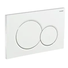 Панель змиву Koer KT-0601-03 240x160x10mm пластикова, кнопка кругла (колір білий) (KR5175)