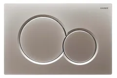 Панель змиву Koer KT-0601-14 240x160x10mm пластикова, кнопка кругла (колір сатин) (KR5177)