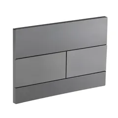 Панель змиву Koer KT-0603-07 240x160x10mm пластикова, кнопка лінійна (колір графіт) (KR5321)