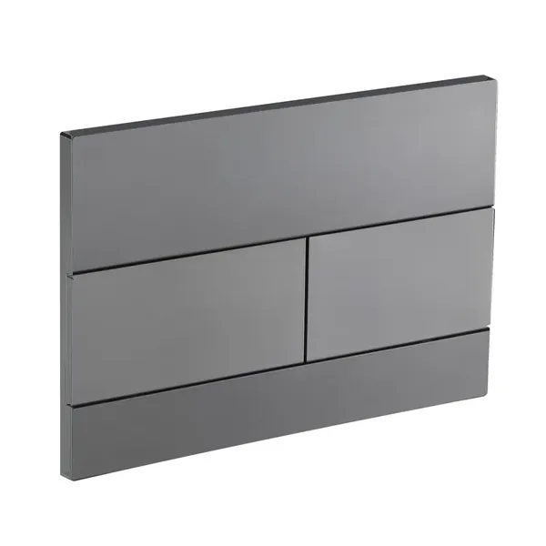 Панель змиву Koer KT-0603-07 240x160x10mm пластикова, кнопка лінійна (колір графіт) (KR5321)