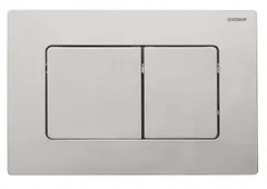 Панель змиву Koer KT-0602-02 240x160x10mm з нержавіючої сталі, кнопка квадратна SUS304 (KR5179)