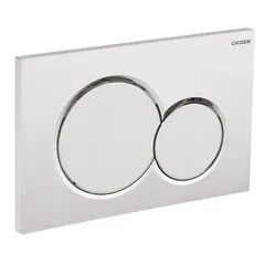 Панель змиву Koer KT-0601-01 240x160x10mm пластикова, кнопка кругла (колір хром) (KR5174)