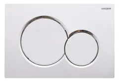 Панель змиву Koer KT-0601-01 240x160x10mm пластикова, кнопка кругла (колір хром) (KR5174)