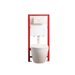 Комплект: Mixxus Premium Ellipse-SET-2101 Унітаз система змиву Tornado 3.0+ Інсталяція Koer KT-0404 + панель KT-0604-03 White