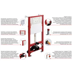 Комплект: Mixxus Premium Ellipse-SET-2101 Унітаз система змиву Tornado 3.0+ Інсталяція Koer KT-0404 + панель KT-0604-03 White