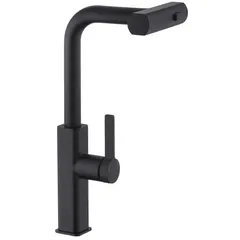 Змішувач для кухні з висувним виливом Mixxus Premium HAMMER 014 BLACK (MI6954)