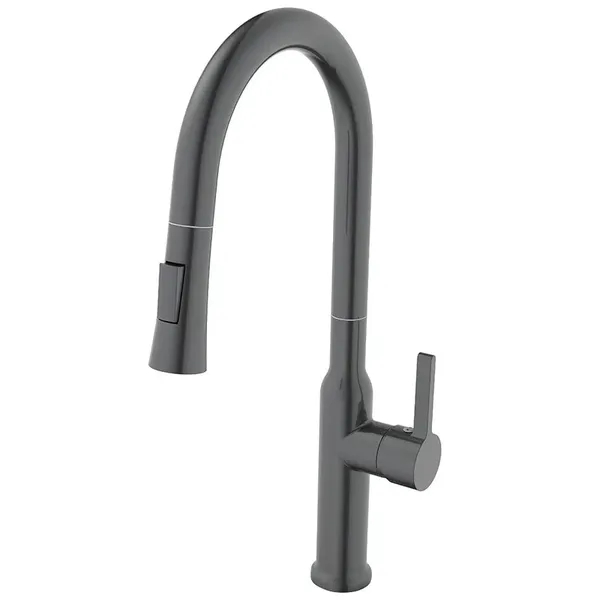 Змішувач для кухні з висувним виливом Mixxus Premium PULL 014 GRAPHITE (MI6959)