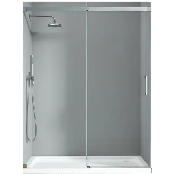 Двері в нішу Koer SR SD02-120x200-TR-01 прозоре скло Easy Clean 8мм, хром (KR5384)