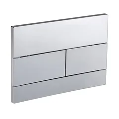 Панель змиву Koer KT-0603-01 240x160x10mm пластикова, кнопка лінійна (колір хром) (KR5319)