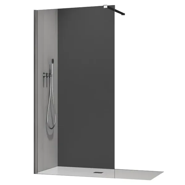 Душова перегородка Koer SR SP01-100x200-TR-01 Walk-In прозоре скло Easy Clean 8мм, хром (KR5393)