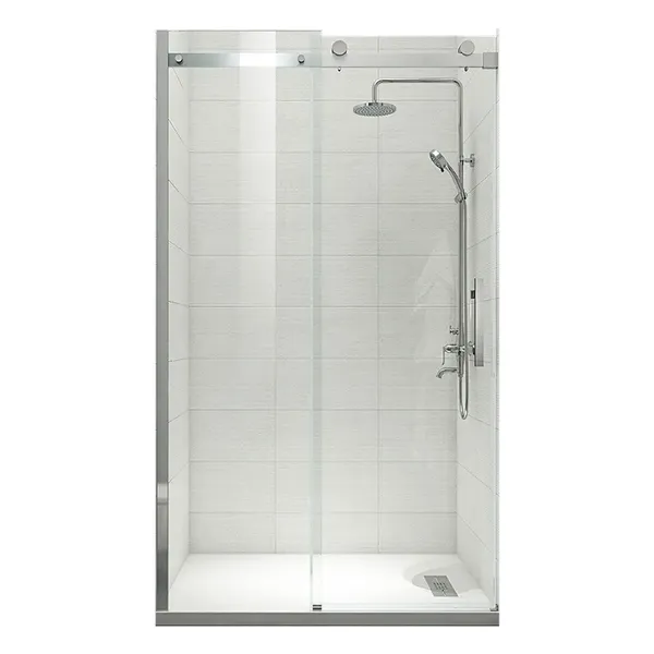 Двері в нішу Koer SR SD01-120x200-TR-02 прозоре скло Easy Clean 8мм, нікель (KR5379)