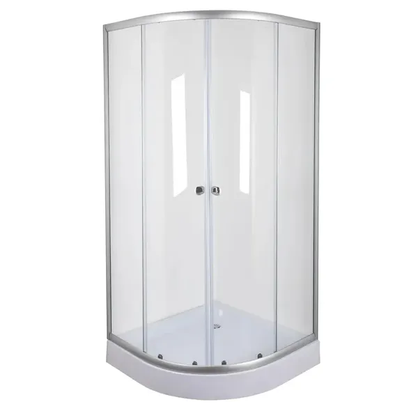 Душова кабіна без піддону Mixxus PLAIN SC01-90x90x185-TR CHROME прозоре скло 4мм (MI6899)