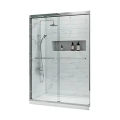 Двері в нішу Koer SR SD03-140x200-TR-01 прозоре скло Easy Clean 8мм, хром (KR5385)