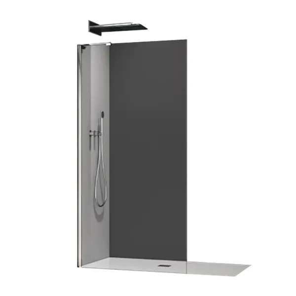 Душова перегородка Koer SR SP02-100x200-TR-01 Walk-In прозоре скло Easy Clean 8мм, хром (KR5395)