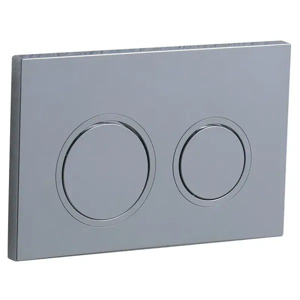 Панель змиву Koer KT-0605-01 220x140x12mm пластикова, кнопка кругла (колір хром) (KR5317)