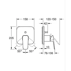 Одноважільний змішувач Grohe Cubeo із перемикачем на 2 положення (1017780000)