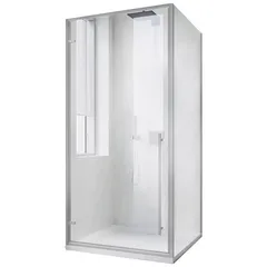 Душова кабіна без піддону Koer SR SC08-90x90x200-TR-01 прозоре скло Easy Clean 6мм, хром (KR5371)
