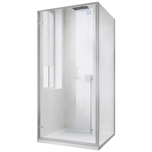 Душова кабіна без піддону Koer SR SC08-90x90x200-TR-01 прозоре скло Easy Clean 6мм, хром (KR5371)