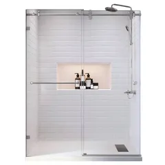 Двері в нішу Koer SR SD06-140x220-TR-01 прозоре скло Easy Clean 8мм, хром (KR5368)