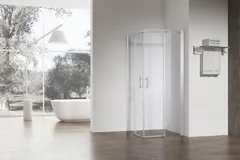 Душова кабіна без піддону Koer SR SC03-90x90x200-TR-01 прозоре скло Easy Clean 6мм, хром (KR5356)