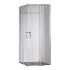 Душова кабіна без піддону Koer SR SC03-100x100x200-TR-01 прозоре скло Easy Clean 6мм, хром (KR5357)
