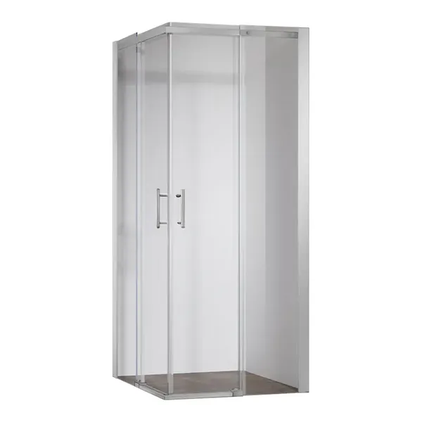 Душова кабіна без піддону Koer SR SC03-100x100x200-TR-01 прозоре скло Easy Clean 6мм, хром (KR5357)