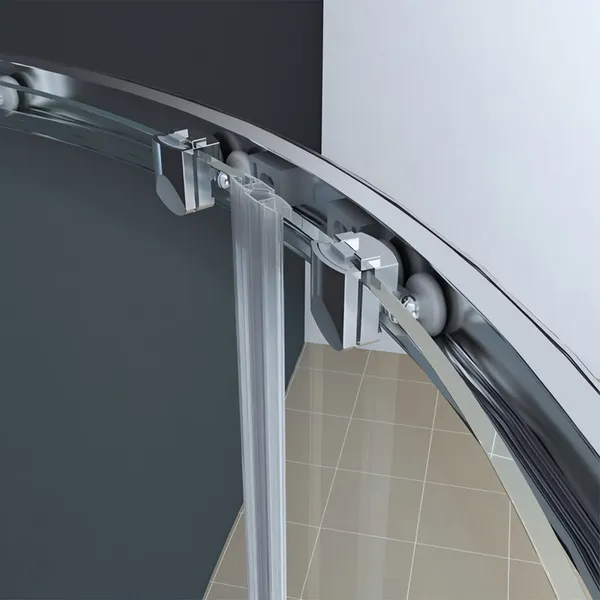 Душова кабіна без піддону Koer SR SC04-100x100x195-TR-01 прозоре скло Easy Clean 5мм, хром (KR5361)