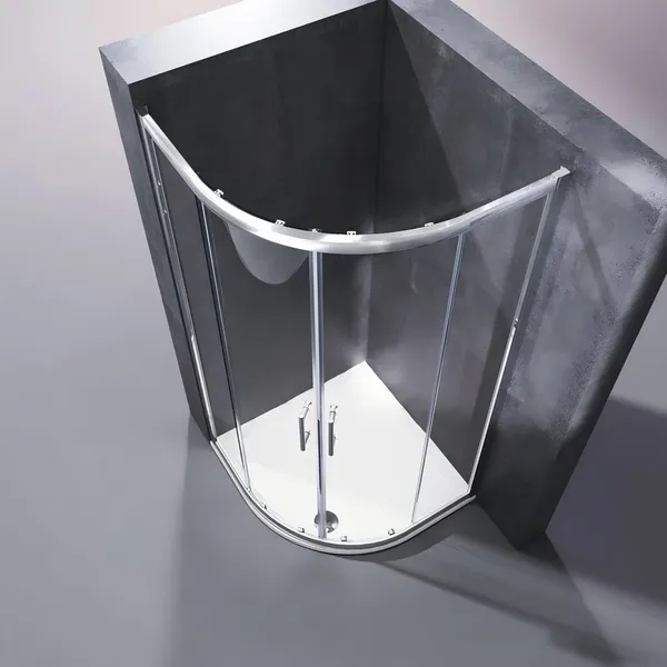 Душова кабіна без піддону Koer SR SC04-90x90x195-TR-01 прозоре скло Easy Clean 5мм, хром (KR5360)