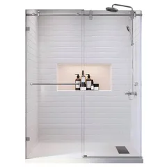 Двері в нішу Koer SR SD06-120x220-TR-01 прозоре скло Easy Clean 8мм, хром (KR5367)