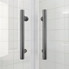 Душова кабіна без піддону Koer SR SC04-90x90x195-TR-07 прозоре скло Easy Clean 5мм, графіт (KR5362)