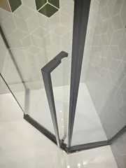 Душова кабіна без піддону Koer SR SC06-90x90x200-TR-07 прозоре скло Easy Clean 8мм, графіт (KR5366)