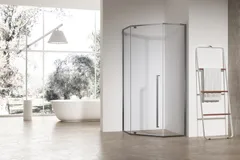 Душова кабіна без піддону Koer SR SC06-90x90x200-TR-07 прозоре скло Easy Clean 8мм, графіт (KR5366)