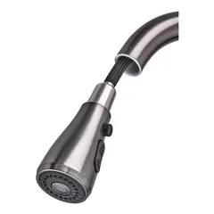 Змішувач для кухні з висувною лійкою Zerix PUL-014 Graphite з нерж. ст. SUS304 (кол. графіт) (ZX5036)