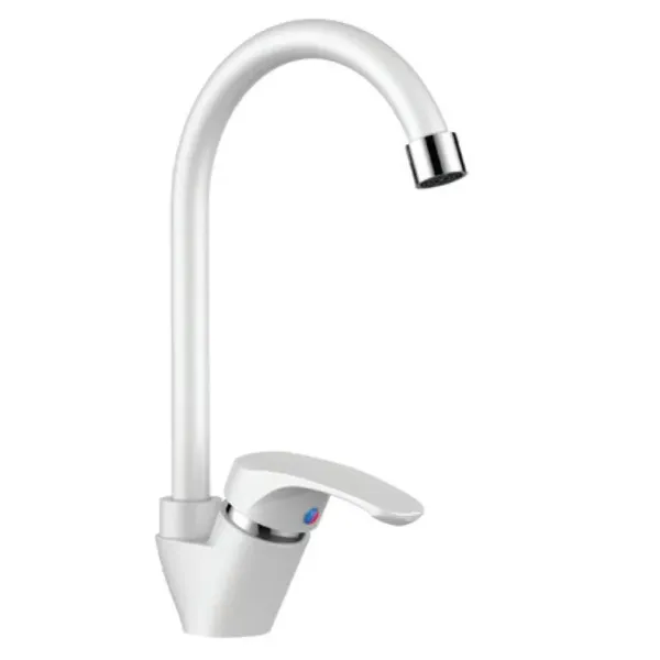 Змішувач для кухні Plamix Afina-011 White (без підведення) (PM0686)
