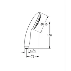 Ручний душ Grohe Tempesta 110, 1 режим (27923003)
