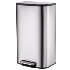 Відро для сміття з плавним закриттям прямокутне Mixxus Cubic-TC0112 SS Color 12л колір нержавійка (MI7089)