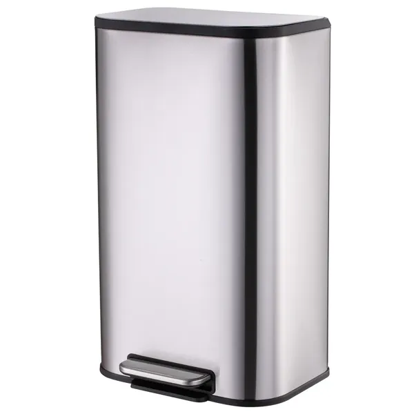 Відро для сміття з плавним закриттям прямокутне Mixxus Cubic-TC0112 SS Color 12л колір нержавійка (MI7089)