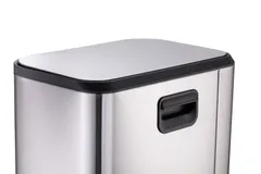 Відро для сміття з плавним закриттям прямокутне Mixxus Cubic-TC0112 SS Color 12л колір нержавійка (MI7089)